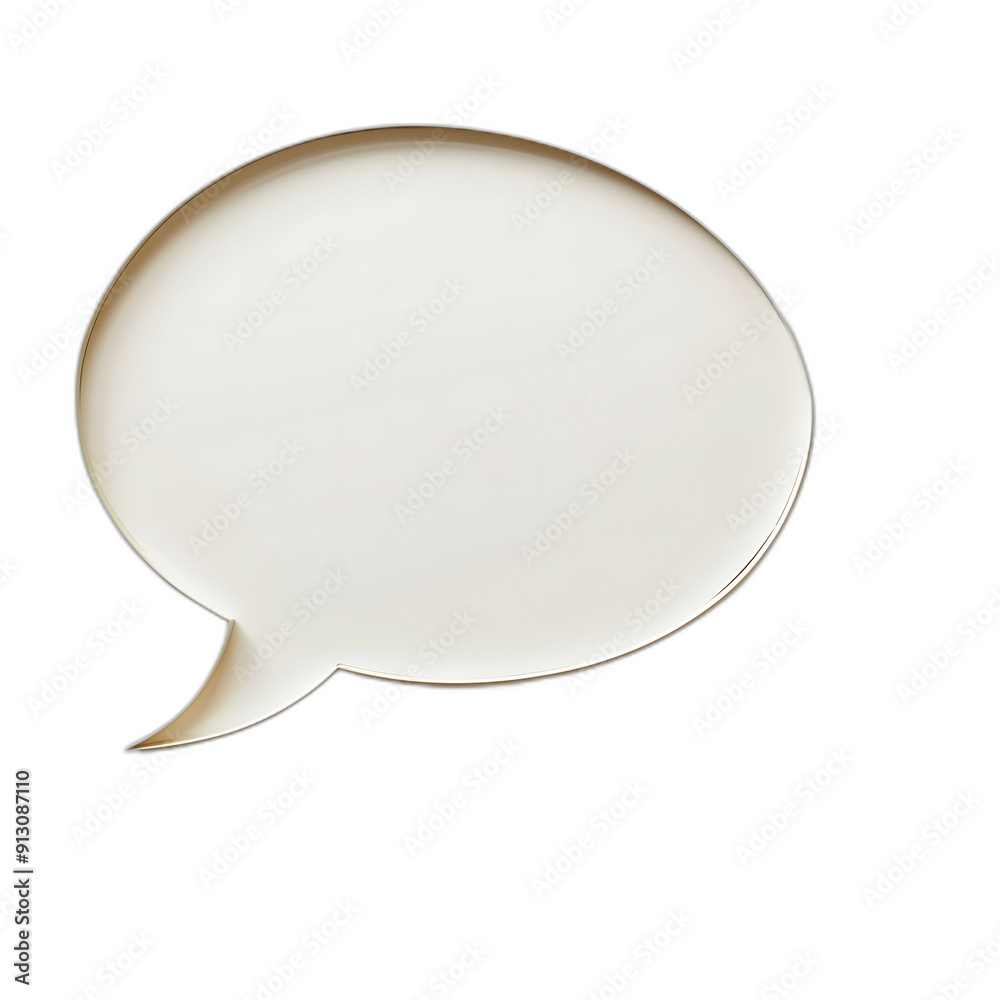 Clean and Minimalistic Speech Bubble on White Background Version 6 Clean and Minimalistic Speech Bubble on White Background Version 6