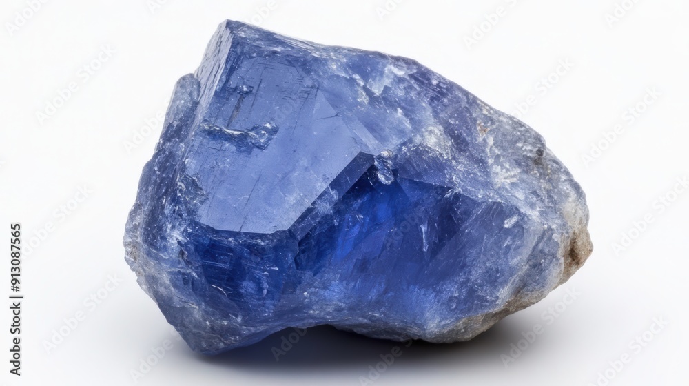 Gorgeous Side Profile of Polished Tanzanite Stone - Exquisite Gemstone Photography