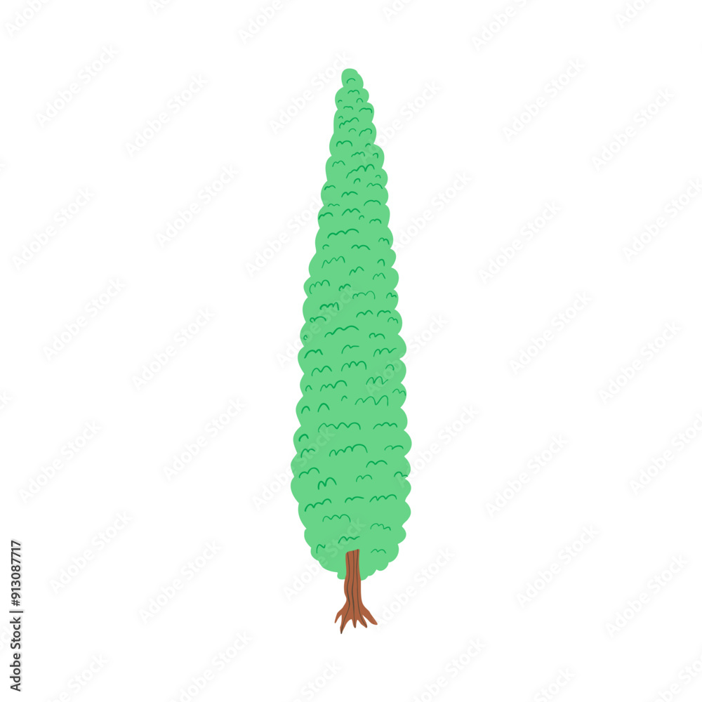 The bush is drawn in a flat style. Gardening, greenery, nature. Hand drawn vector illustration. The bush is drawn in a flat style. Gardening, greenery, nature. Hand drawn vector illustration.