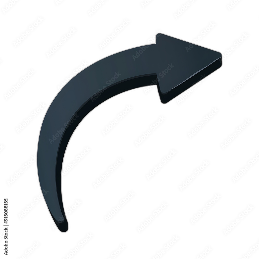 Minimalist Curved Arrow Flat Icon on Plain White Background Version 6 Minimalist Curved Arrow Flat Icon on Plain White Background Version 6