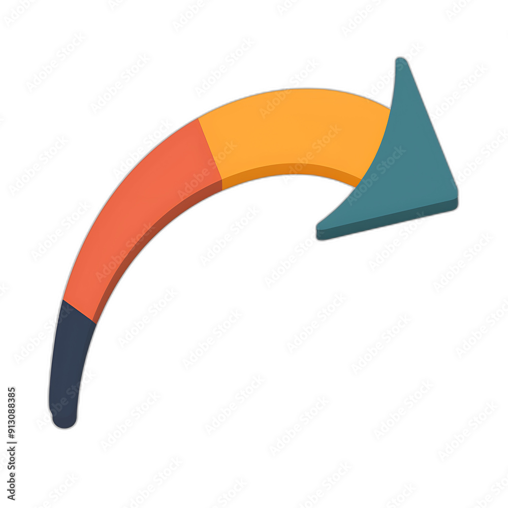 Minimalist Curved Arrow Flat Icon on White Background Version 6 Minimalist Curved Arrow Flat Icon on White Background Version 6