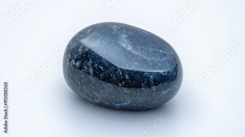 Gorgeous Close-up of Iolite Stone on White Background with Stunning Colors