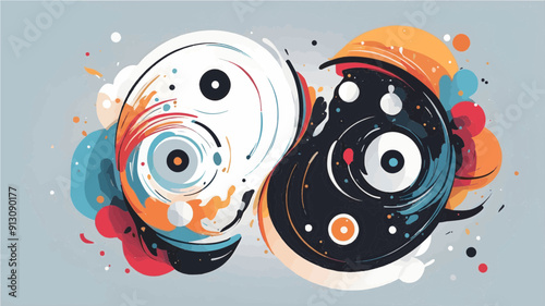 Simple Ying Yang Icon - Ying Yang Vector Illustration