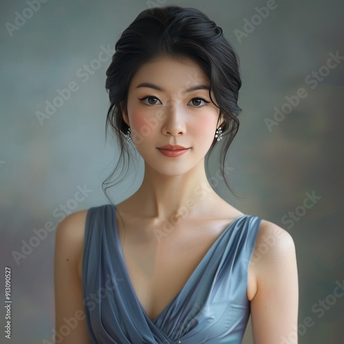 Portrait of a beautiful Asian woman. photo