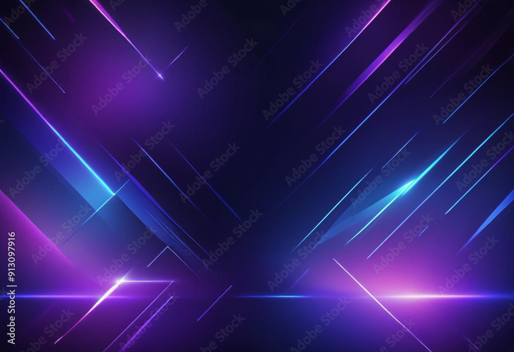 Abstract square technology dark blue purple gradient background with digital geometric shape and line Abstract square technology dark blue purple gradient background with digital geometric shape and line