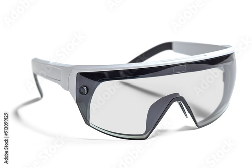 Modern protective safety glasses on transparent background for easy integration photo