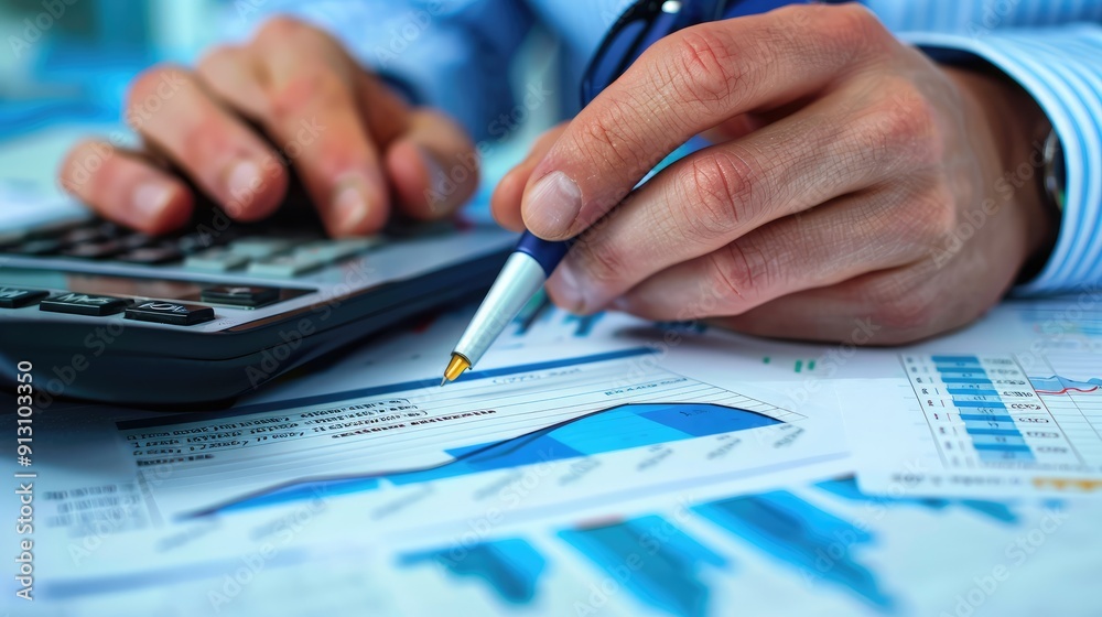 business person analyzing data business person analyzing data