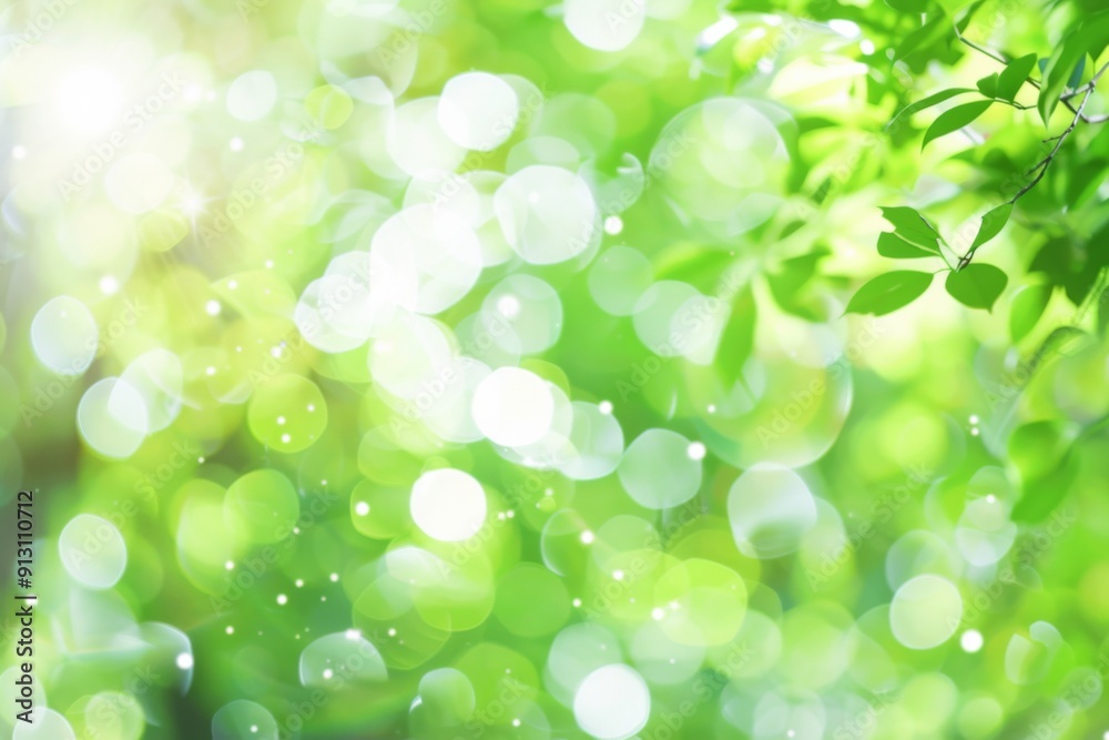 A green background with a tree in the foreground. The tree has leaves and branches. The background is blurry and has a lot of light A green background with a tree in the foreground. The tree has leaves and branches. The background is blurry and has a lot of light