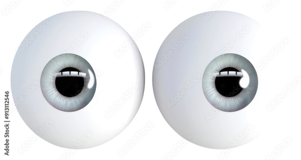 PNG Realistic 3D human eyeballs illustration PNG Realistic 3D human eyeballs illustration