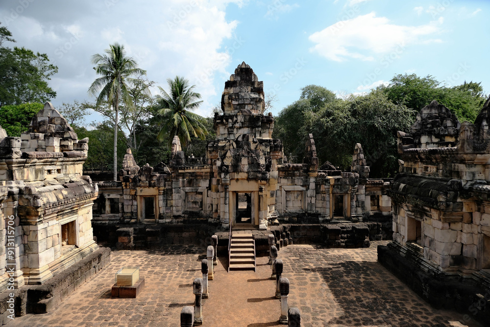 Beautiful landscape and ancient architecture of Sdok Kok Thom Historical park, , Thailand Beautiful landscape and ancient architecture of Sdok Kok Thom Historical park, , Thailand