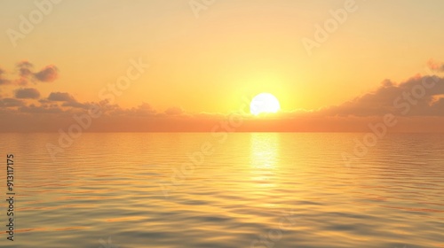 Golden Sunrise Over Ocean Wallpaper