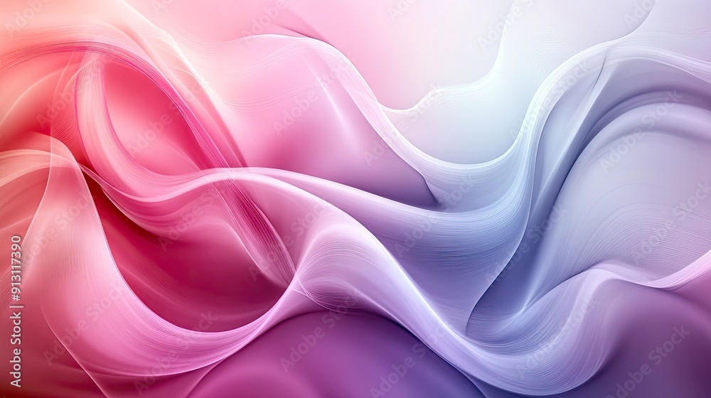 Fototapeta premium Abstract background with smooth, flowing lines and gradient hues, creating a sense of fluid motion and elegance