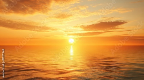 Golden Sunrise Over Ocean Wallpaper