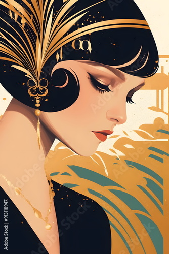 flapper girl in the night