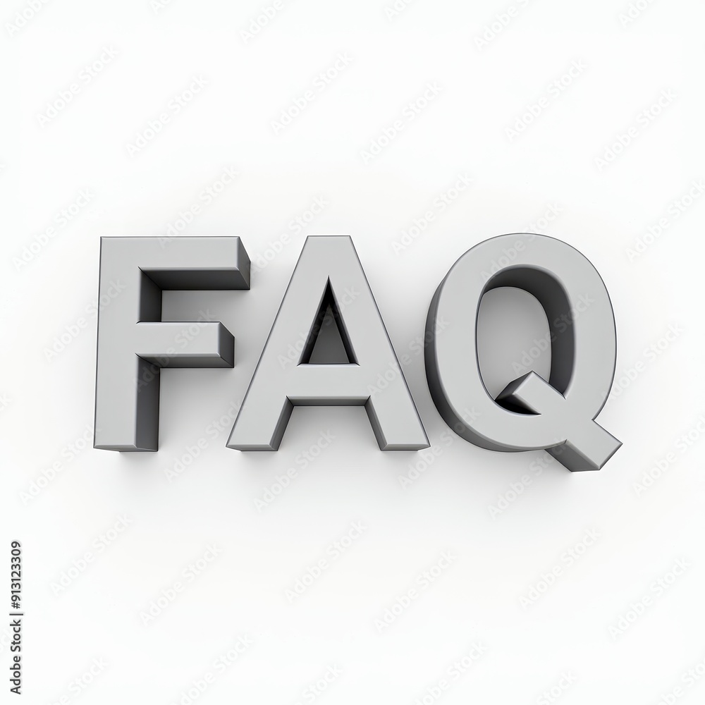 FAQ word, frequently asked questions, 3D rendered text illustration. Information, assistance, answer concept design. FAQ word, frequently asked questions, 3D rendered text illustration. Information, assistance, answer concept design.