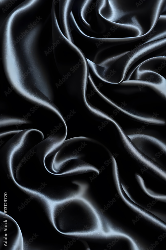 Obraz premium black texture fabric silk background