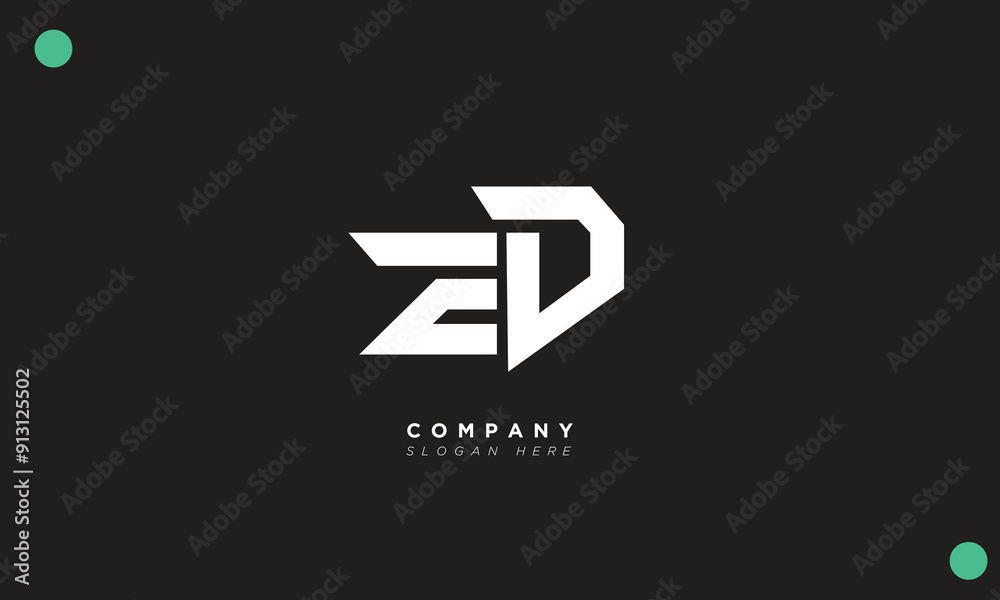   ED Alphabet letters Initials Monogram logo 