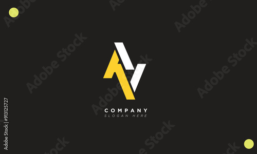  AV Alphabet letters Initials Monogram logo 