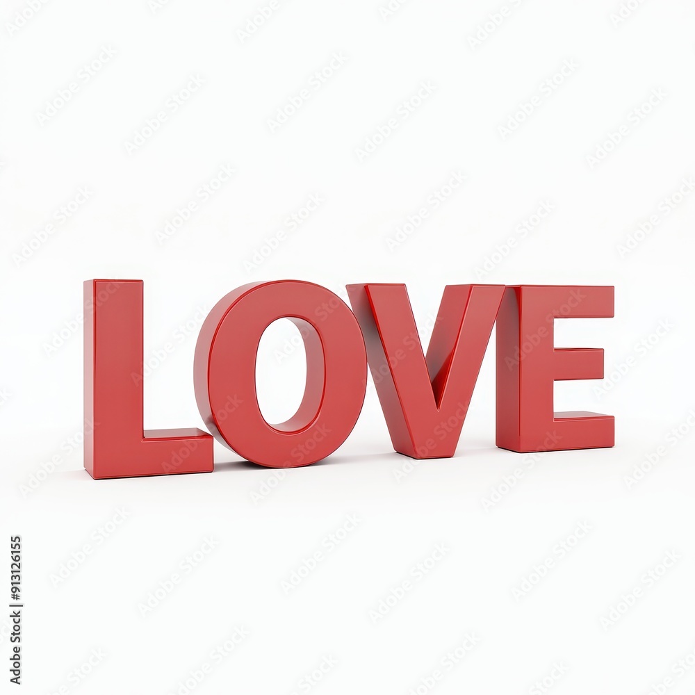 LOVE word typography, 3D rendered text effect. Romance, emotion, valentine's day concept illustration. LOVE word typography, 3D rendered text effect. Romance, emotion, valentine's day concept illustration.