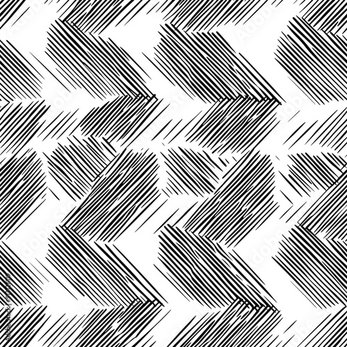 Diagonal lines forming an alternating crosshatch pattern, seamless pattern vector