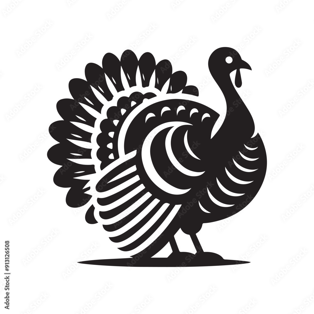 Turkey silhouette vector illustration Turkey silhouette vector illustration