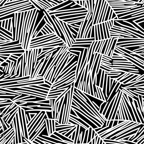 Intersecting diagonal lines creating triangular shapes, seamless pattern vector