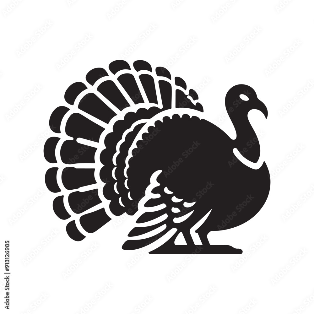 Turkey silhouette vector illustration Turkey silhouette vector illustration