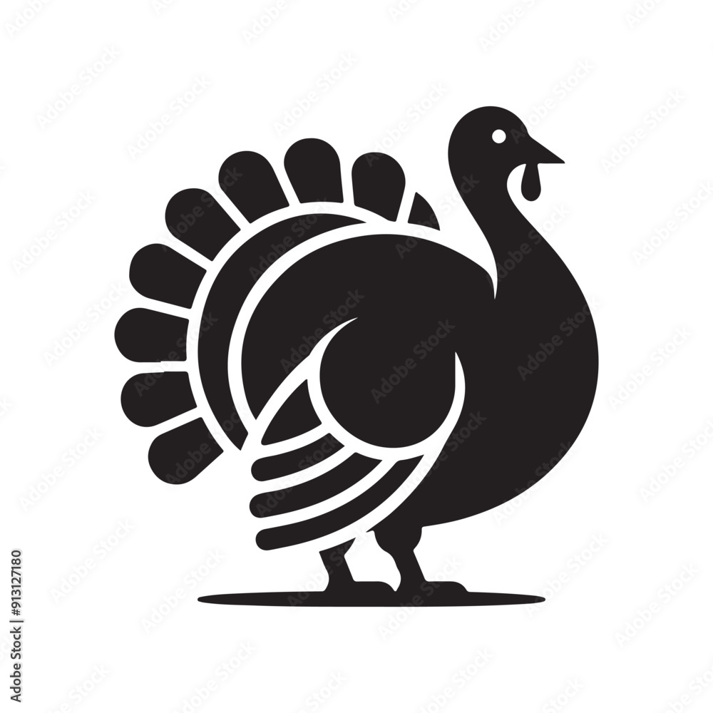 Turkey silhouette vector illustration Turkey silhouette vector illustration