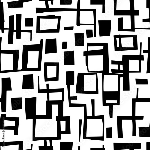 Rectangles and squares in a consistent pattern across the surface, seamless pattern vector