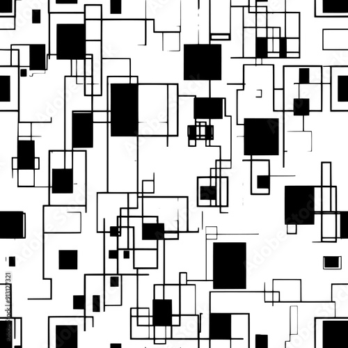 Rectangles and squares in a consistent pattern across the surface, seamless pattern vector