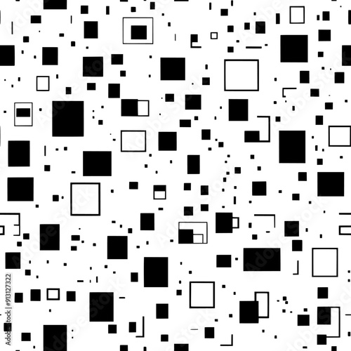 Rectangles and squares in a consistent pattern across the surface, seamless pattern vector