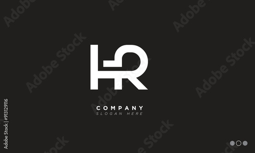  HR Alphabet letters Initials Monogram logo 