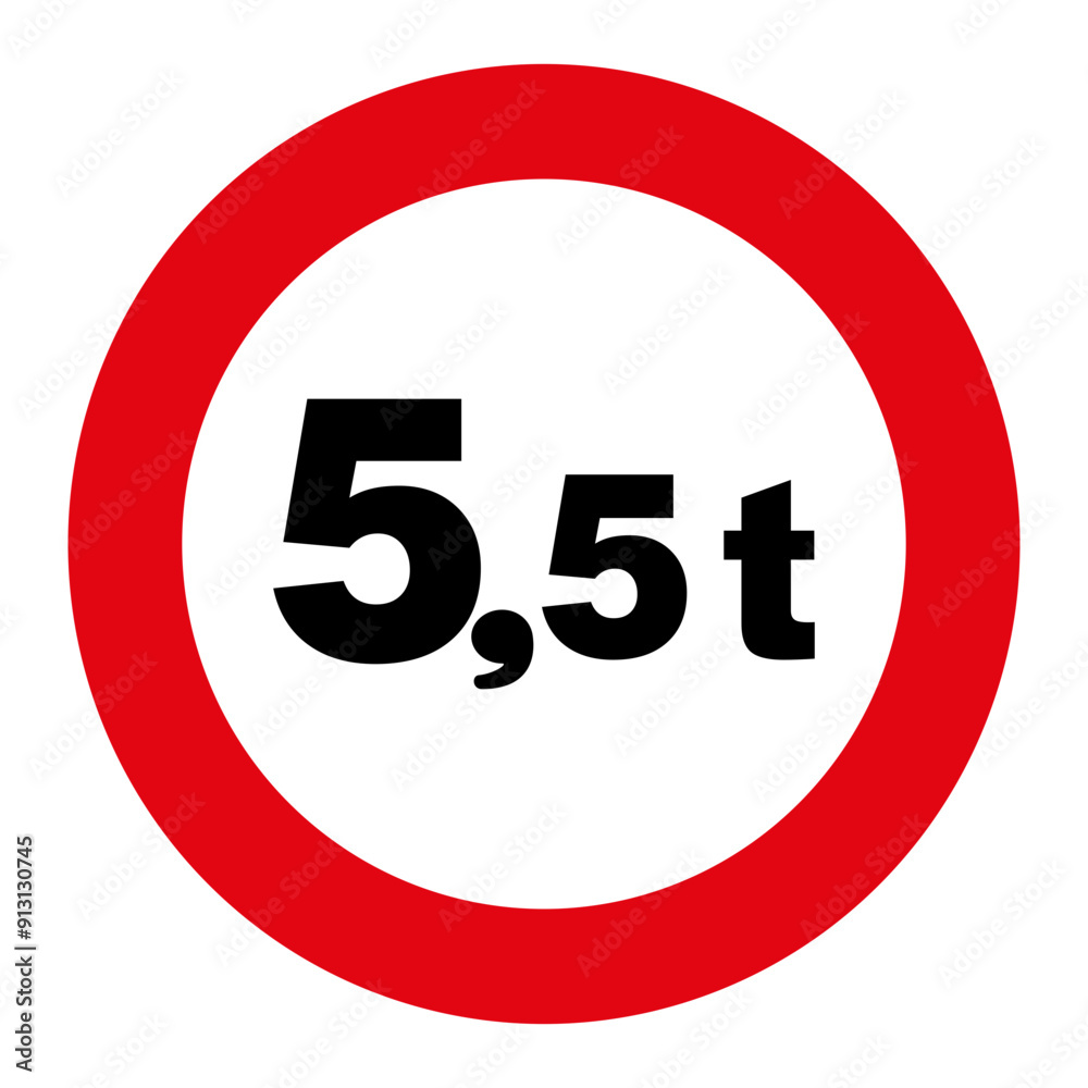 RESTRICTION SIGNS, R-201 - Weight limitation - SVG RESTRICTION SIGNS, R-201 - Weight limitation - SVG