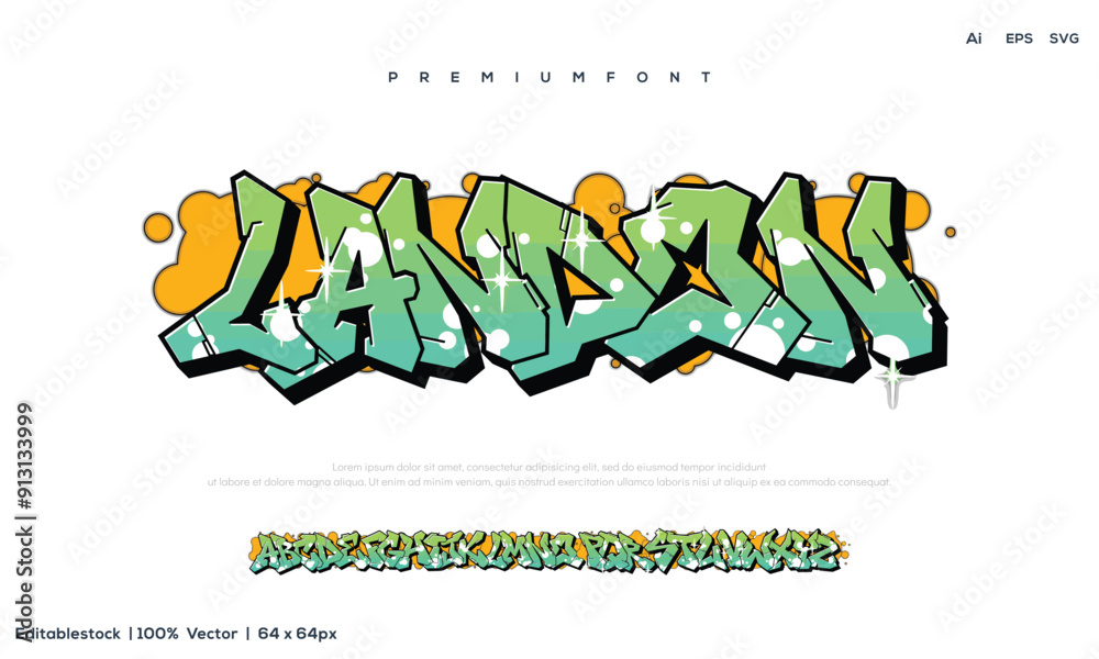Graffiti alphabet graffiti letter pink color with dripping and bubble style for poster, print files, t-shirt design Graffiti alphabet graffiti letter pink color with dripping and bubble style for poster, print files, t-shirt design