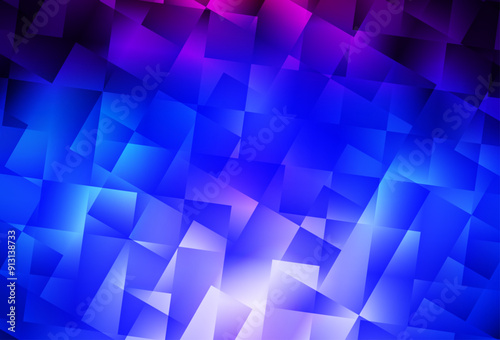 Dark Pink, Blue vector background in polygonal style.