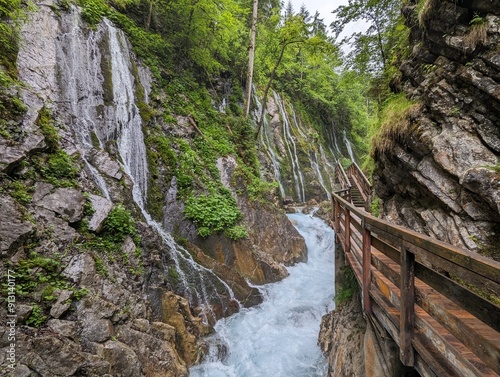 Wimbachklamm in Ramsau, Berchtesgaden (Germany) photo