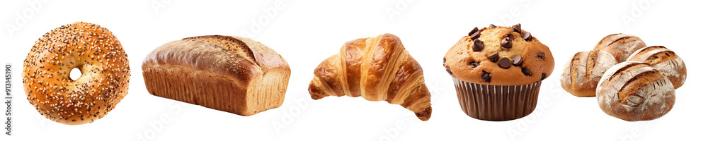 Artisan pastry png cut out element set Artisan pastry png cut out element set