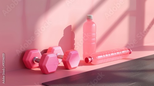 The pink workout equipment photo