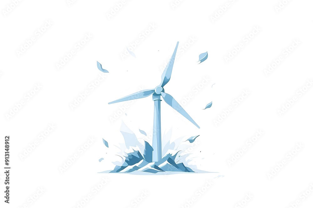 modern wind turbine standing tall against a clear blue sky, with its blades turning gracefully, representing the clean and renewable energy harnessed from the wind, a symbol of progress modern wind turbine standing tall against a clear blue sky, with its blades turning gracefully, representing the clean and renewable energy harnessed from the wind, a symbol of progress