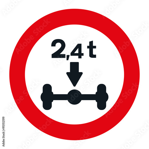 RESTRICTION SIGNS, R-202 - Axle weight limitation