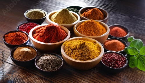 spices and herbs on a white background