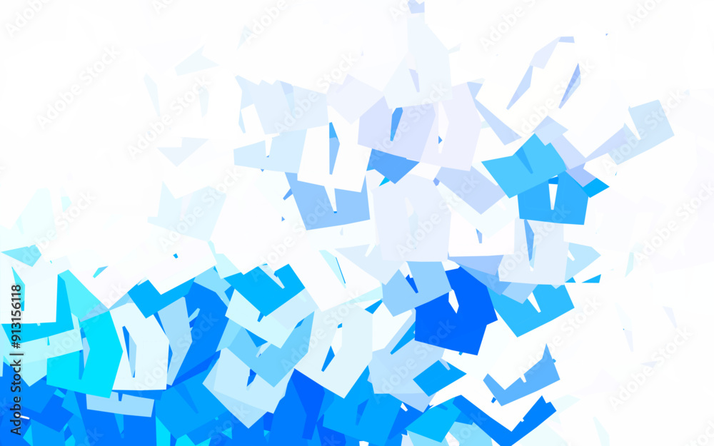 Light BLUE vector background with hexagons. Light BLUE vector background with hexagons.
