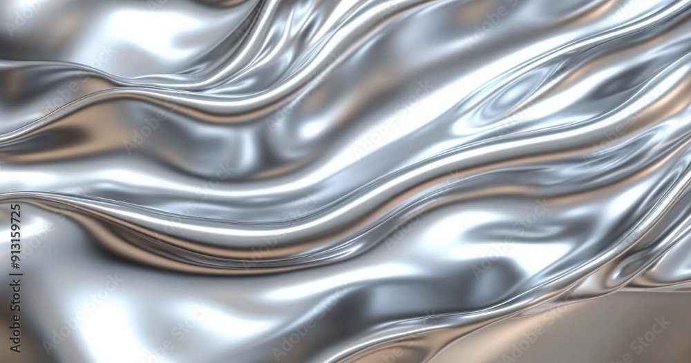 Obraz premium abstract silver liquid metal background