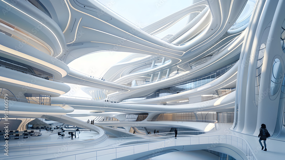A futuristic university with virtual classrooms and AI-assisted learning. A futuristic university with virtual classrooms and AI-assisted learning.
