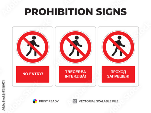 Prohibition signs. Indicatoare de interzicere. Запрещающие знаки. No entry. Trecerea interzisă. Проход запрещен (2)