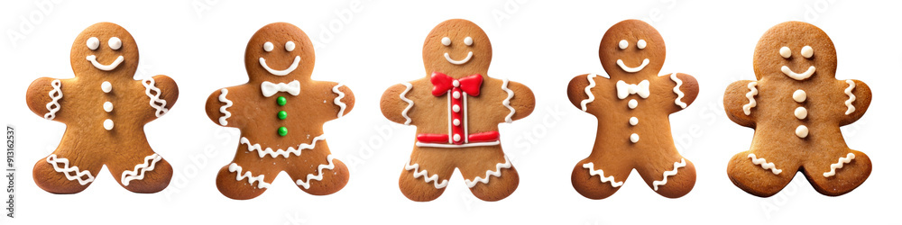 Gingerbread dessert cookie png cut out element set Gingerbread dessert cookie png cut out element set