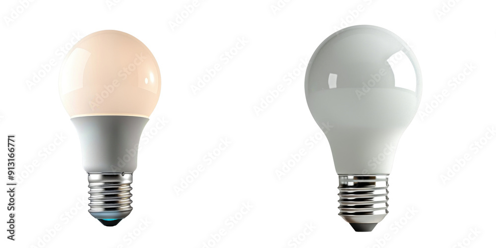 A smart light bulb isolated on a white background. A smart light bulb isolated on a white background.