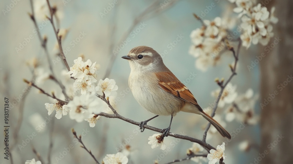 nature-themed decor, delicate bird designs nestled on rustic farmhouse backdrop, infusing charm and grace to your home dcor with a touch of whimsy