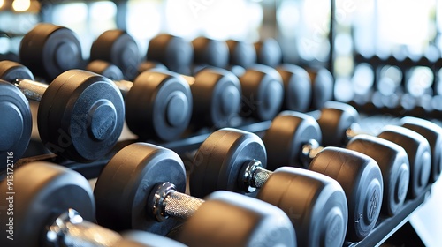 Racks and dumbbells of various sizes Fitness Explain how you are motivated to exercise.