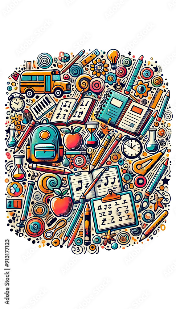 Obraz premium Back to School Doodle